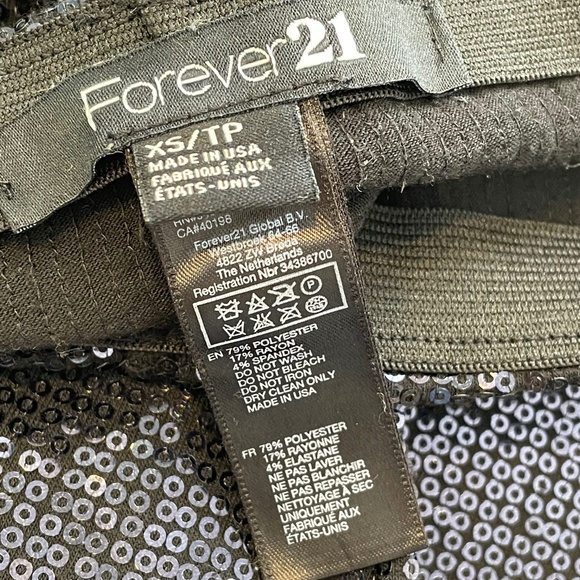 Sequined Leggings Forever 21 Navy Dark Purple XS - Picture 6 of 11